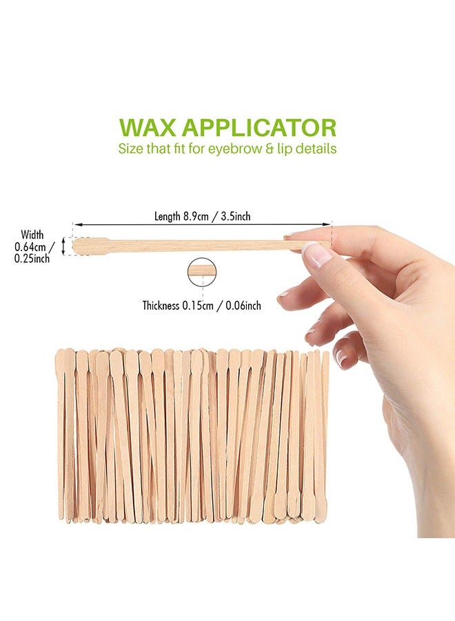 200 Pcs Wooden Waxing Sticks, Wax Spatulas Sticks Small Wax Applicator Sticks Wood Craft Sticks Spatulas Applicator for Hair Eyebrow Nose Removal (Without Handle) - Image 2